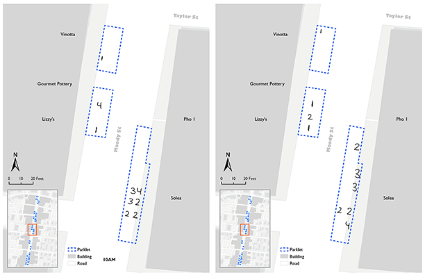 Area map with numbers